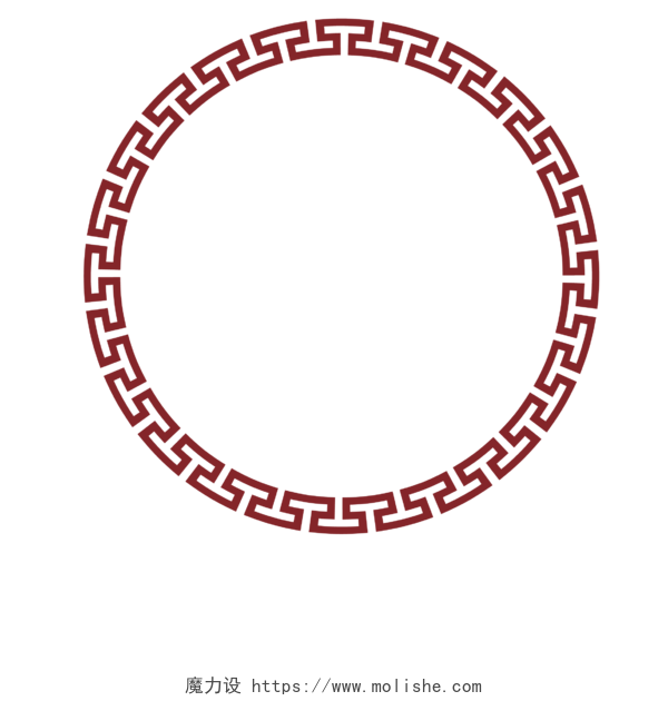 中国风圆形边框PNG图片